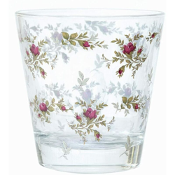 Bicchieri Acqua in Vetro Trasparente Shabby Chic con Rose 6 Pz - Blanc Mariclò en oferta
