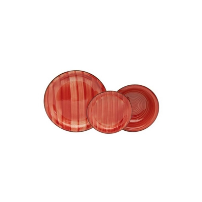 Set Tavola 18 Pezzi Kepos in Stoneware Rosso
