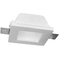 Zeitnet Inc. - Porta faretto gesso e vetro incasso quadrato bianco luce LED scomparsa soffitto en oferta
