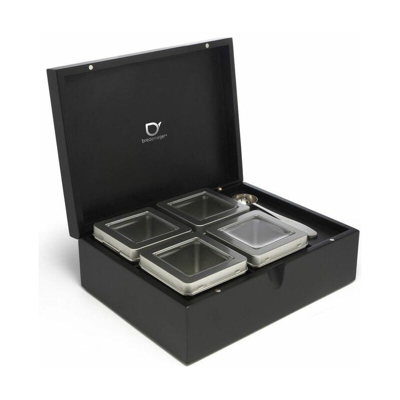 Bredemeijer Scatola da The Nero con 4 Barattoli e Misurino