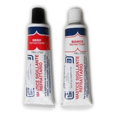 Mastice sigillante refrattario 50ml per temperature massime di 1200°c, colori nero
