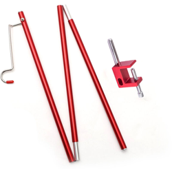 Supporto per lampada da esterno da campeggio palo da campeggio pratico illuminazione portalampada rosso precio