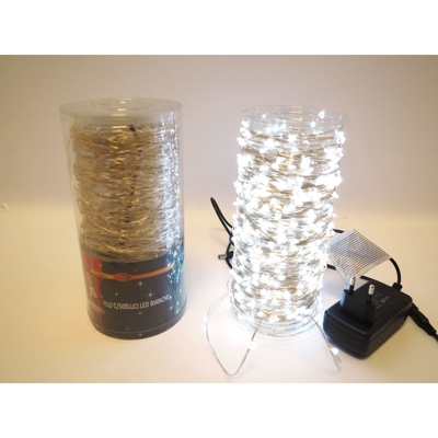 Peragashop - LUCI DI NATALE 500 MICRO LED BIANCO FREDDO 50 METRI ADDOBBI