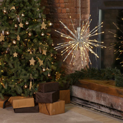 Lotti Importex - Twigball stella con punte appendibile a soffitto con LED effetto flash decorazione natalizia per esterno -Ø45cm / Luce Fredda características