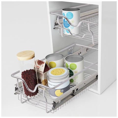 Cestelli A Rete Scorrevoli 2 Pz Argento 300 Mm