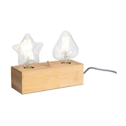 011.409 - Lampada da tavolo 'Eureka' dual 26x10x8cm E27 Bamboo - Opjet características