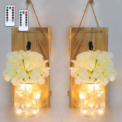 Apparecchiatura Mason vaso riso bianco giardino lampada 2 (paragrafo legno originale) sottosezione batteria remota (fornito senza batterie) características