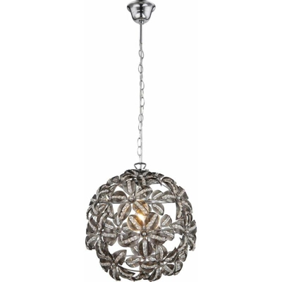 Globo - Exquisite 1-foglia lampada a sospensione a sospensione cromo hall acrilico locale Kaunos 51421H