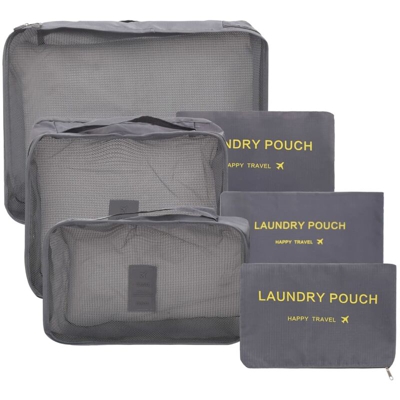 Vidaxl - Set Cubi di Imballaggio 6 pz da Viaggio Grigi - Grigio