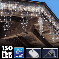 Tenda Luminosa Natalizia 150 LED cn Flash Bianco Freddo 3mt Esterno Prolungabile características