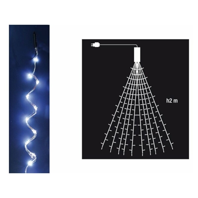 Partenope - Festone Luminoso natalizio con 200 Luci Led Catena di Natale Interno Esterno - Temperatura di colore: Luce Bianca