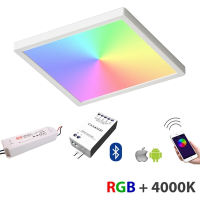 Plafoniera bluetooth LED 55W CASAMBI lampada SMART RGBW 4000K android iOS Ble