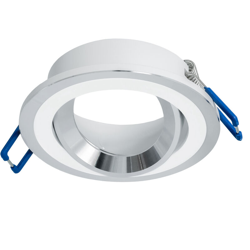 Zeitnet Inc. - Porta faretto orientabile foro incasso 7cm cornice bianco silver luci soffitto cartongesso características