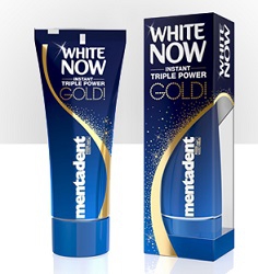 MENTADENT DENTIFRICIO WHITE NOW TRIPLE POWER GOLD 50 ML