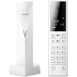 Telefono Cordless Linea V con Schermo LCD Retroilluminato Vivavoce Bianc - Philips precio