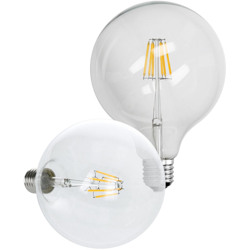 ECD Germany 1 x Lampadina LED a Filamento E27 6W - Bianco Caldo 2800K- 125 mm - 624 Lumen - AC 220-240V -Lampadine a Incandescenza da 40W -Stile características