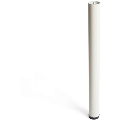 Gamba cilindrica regolabile stile moderno per mobili bassi. Altezza di 71 cm. Realizzata in acciaio con finitura bianco. Per il bricolage e il DIY.