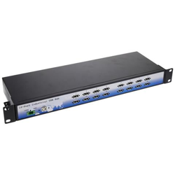 Industrial USB Hub 16 porte rack 19 características