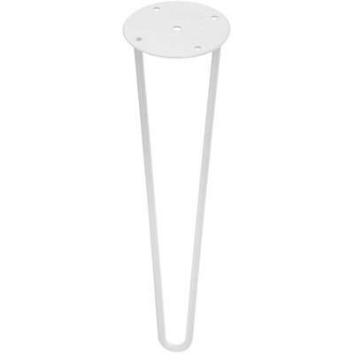 2 Gambe a forcella dritte Rod stile industriale e minimalista ideale per tavolini, panche o sgabelli. Altezza di 40 cm. Realizzata in acciaio con