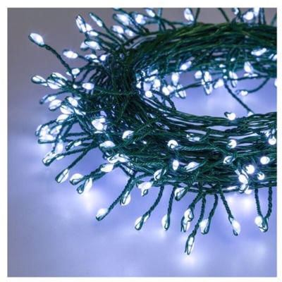 Catena microled led 240 da esterno 12 mt cavo verde luce fredda natale decorazioni