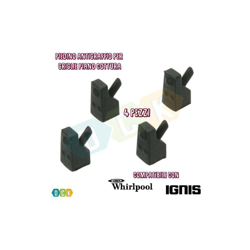 Dck Group - Piedino Gommino Antigraffio Ignis Whirlpool Griglia Cucina 484000000840 Kit 4 Pezzi en oferta