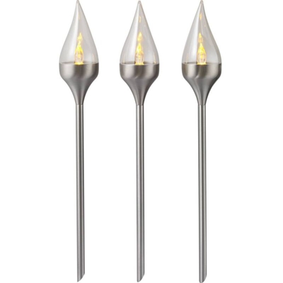 Lampada LED per giardino SY-4677492 Kit da 3 LED (monocolore) 0.07 W Bianco caldo Nero - Sygonix