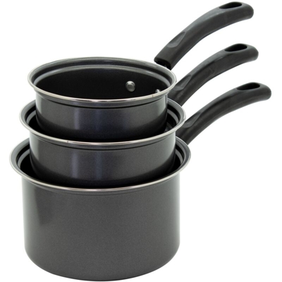 Set Casseruole 3 Pezzi 1 Manico Cm16/18/20 Grigio