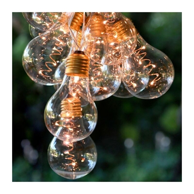 Ghirlanda solare 2.7m con 10 lampadine a LED bianco caldo