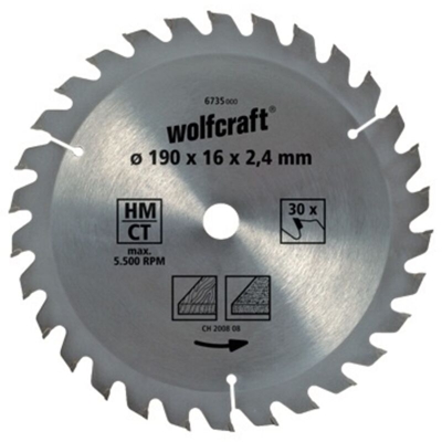 Lama per sega circolare 18 denti Wolfcraft 140 mm. foro 12,75 mm. 66731000