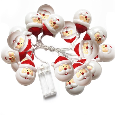 DC-103 LED Santa Claus Light String Battery Box Model (3 metri 20 luci) senza batteria