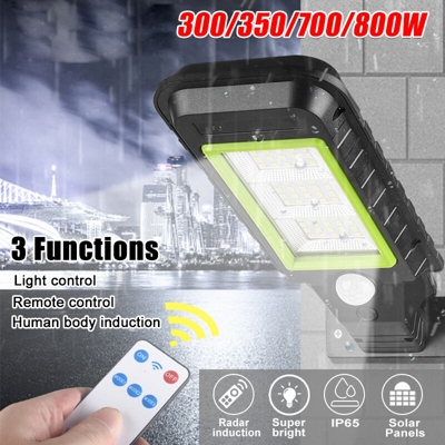 IP65 Impermeabile LED Pannello solare Lampione stradale Radar Induzione Sensore di movimento Lampada da parete solare + Telecomando (60LED)