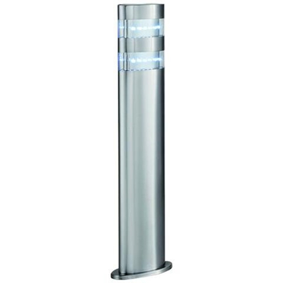 Paletto Luminoso A Led Da Esterno Argento Satinato, Acciaio Inox Ip44