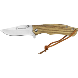 Rasoio di legno iFIELD Camper EL29040, mango zebra legno, lama in acciaio inox 8,5 cm, attrezzo da campeggio per la pesca, caccia, attività sportive en oferta