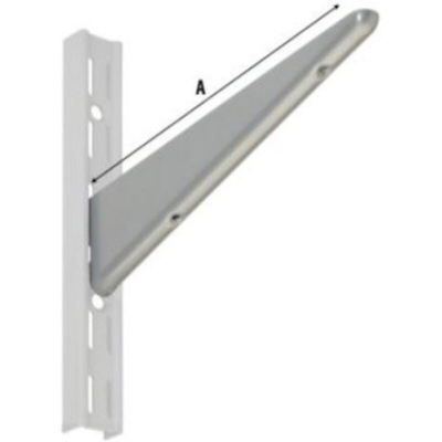 REGGIMENSOLA 2 DENTI PER PROFILO LINEARE ART.2770 cm 30 - portata 75 kg vern.bianca