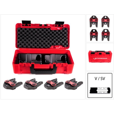 Set di ganasce Standard SV 15-18-22-28 ( 015060X ) in valigetta Rocase 4212 - Rothenberger