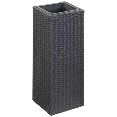 Letto Rialzato Da Giardino 28x28x80 Cm In Polyrattan Nero