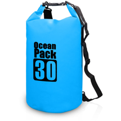 borsa per asciugatura impermeabile in pvc, azzurro, 30L características