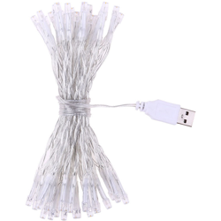 4 m USB luci di Natale luce della stringa 40 bianco caldo precio