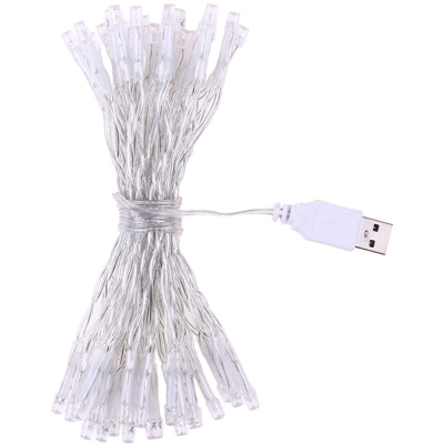 4 m USB luci di Natale luce della stringa 40 bianco caldo