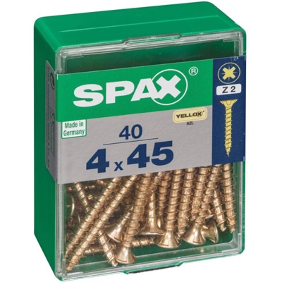 Lotto 40 Svasata Viti In Acciaio Testa Pozidriv Diam.4 Mm X Mm L.45 - Spax