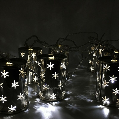 Guirlande led huit cylindres argent