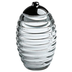 Tw02 - Sugar Jar Spargizucchero In Vetro Cristallino, Con Coperchio In Acciaio Lucido. en oferta