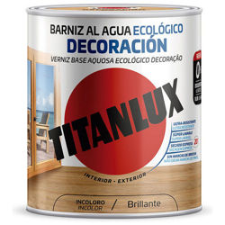 Vernice all'acqua Decoro Ecologico Brillante Titanlux | 750 mL - Incolore - Incolore en oferta