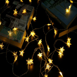 stringa di luce principale di Natale, con tre lunghe brillanti luci lampeggianti 20 3 m bianco caldo stringhe di luce stella en oferta