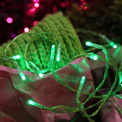 Star - Ghirlanda 15 led verdi con batterie