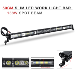 Barra luminosa da lavoro a LED da 50 cm 138 W per fuoristrada SUV ATV UTV 4WD precio