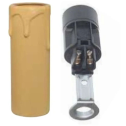 Faeg - portalampada finta candela decorativo 65 mm CE E14 avorio fae fg24070 precio