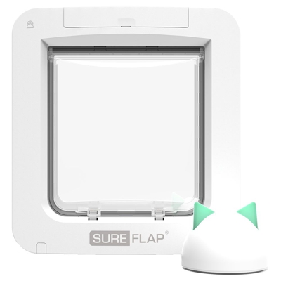 Porta per animali SureFlap Microchip Pet Door Connect - Adattatore per porta di vetro bianco