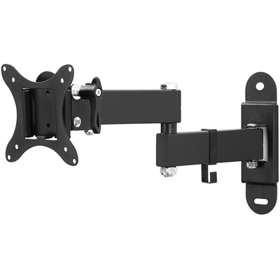 Supporto da installazione a parete per monitor 10-26? (25-66cm) inclinabile girevole - staffa tv, braccio tv - nero