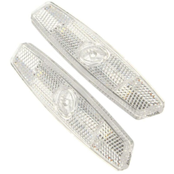 Set riflettore catadiottri omologati per raggi bicicletta Bike in arancio / bianco Colore - Bianco en oferta